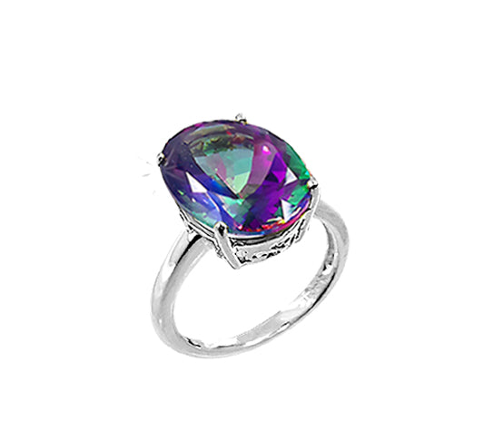 Silver Ring with Mystical Topaz - AnArt