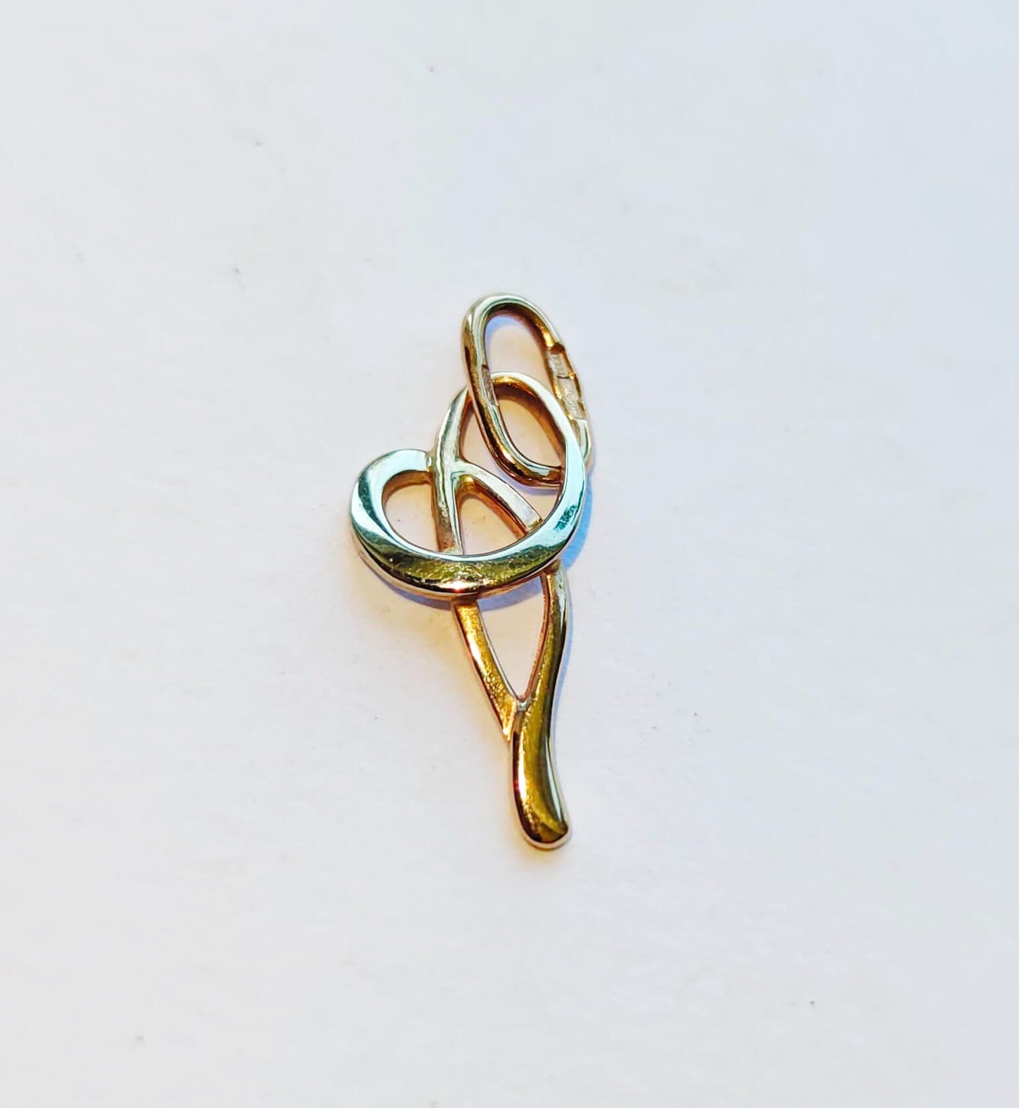 14K Red and White Gold Pendant