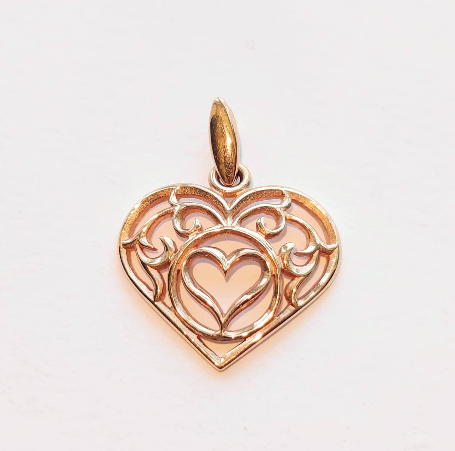 Подвеска в форме сердца из 14-каратного красного золота