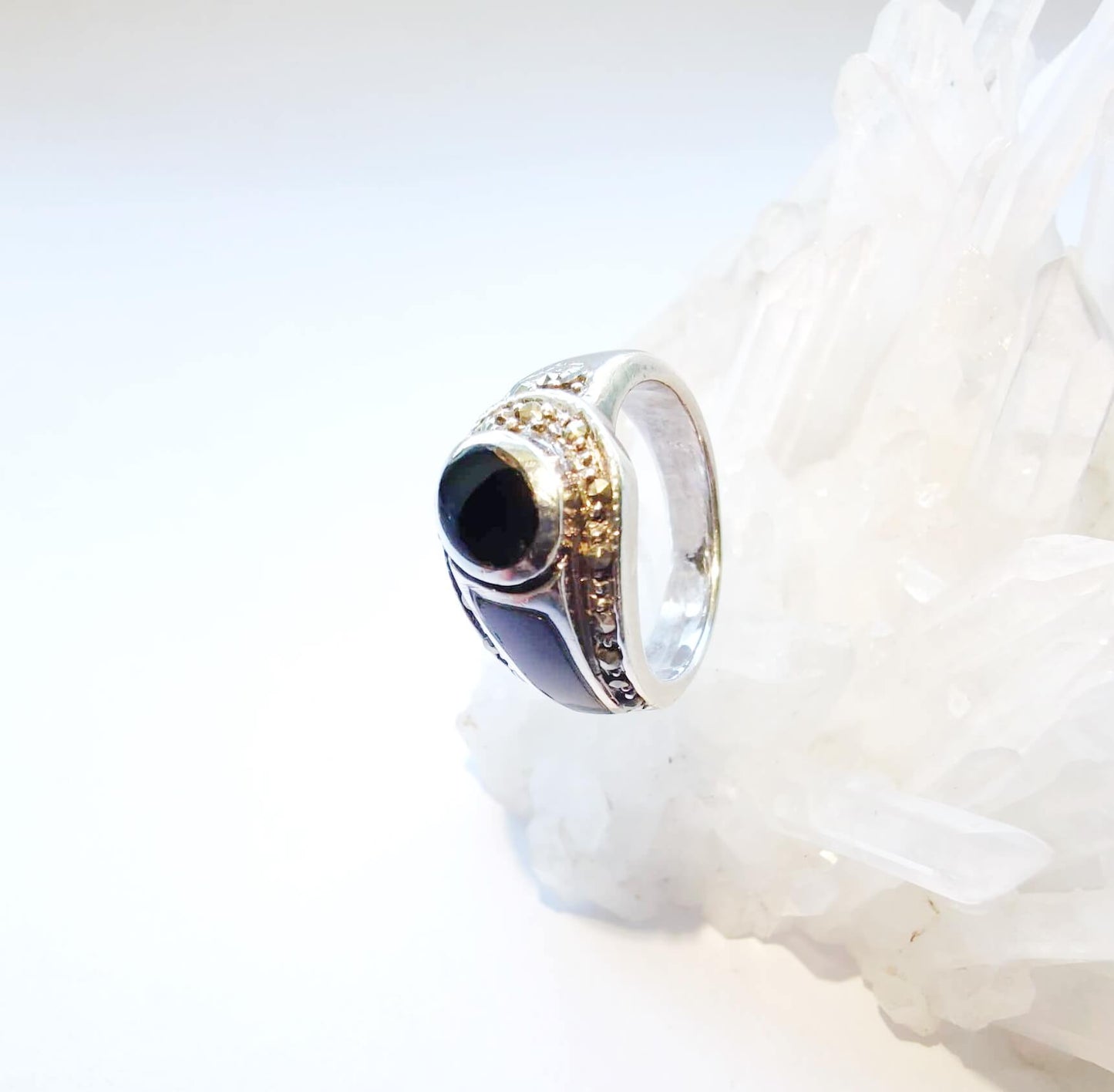 Silver Ring with Onyx