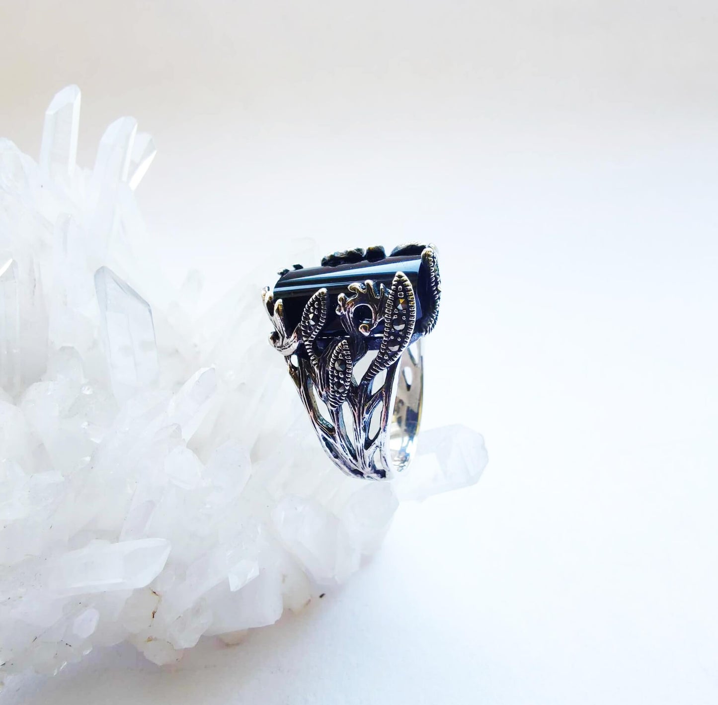 Silver Ring with Onyx