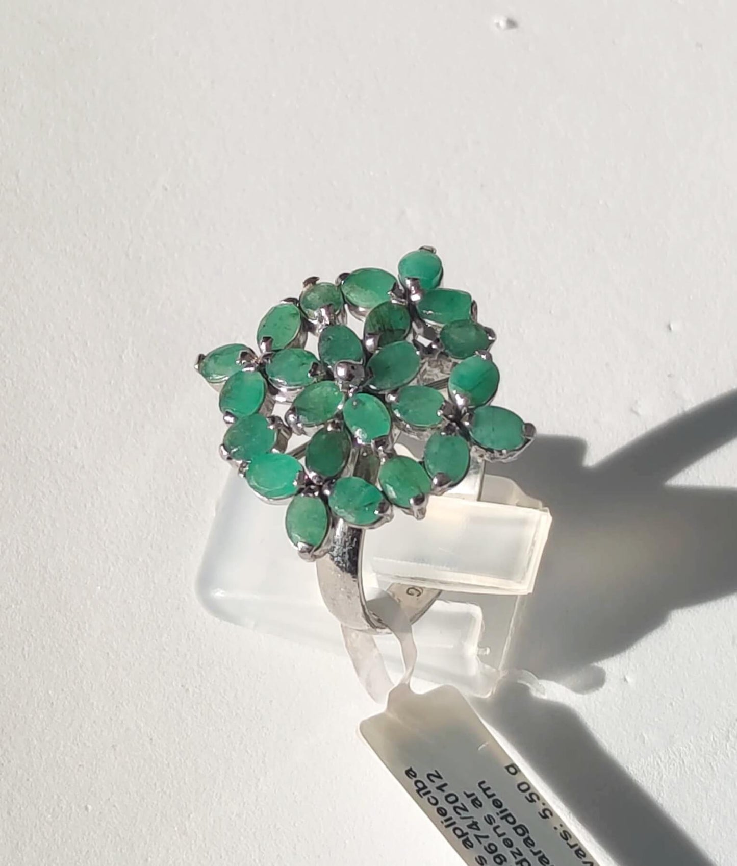 Silver Ring with Emeralds