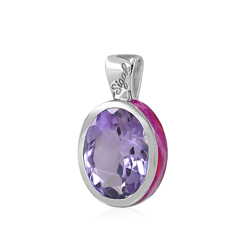 Silver Pendant with Amethyst - AnArt