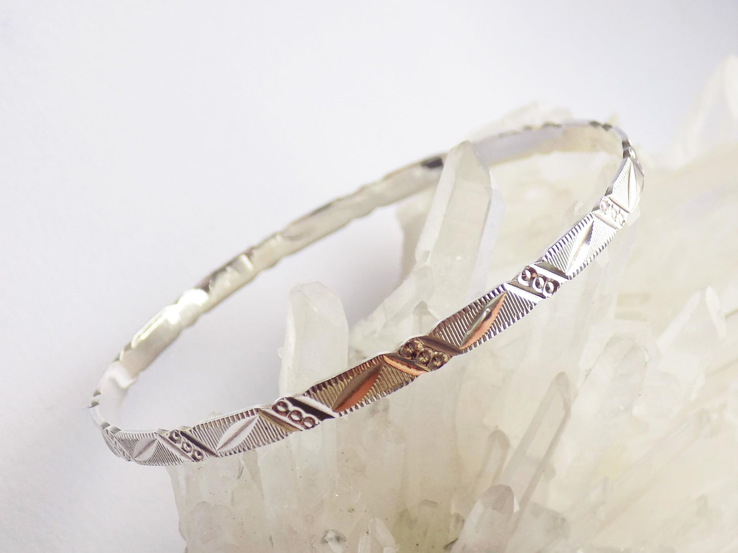 Silver Engraved Bangle