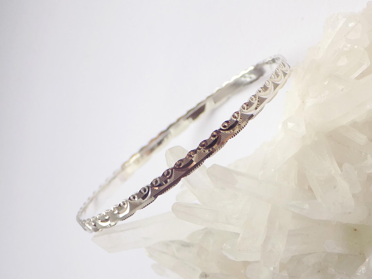 Silver Engraved Bangle