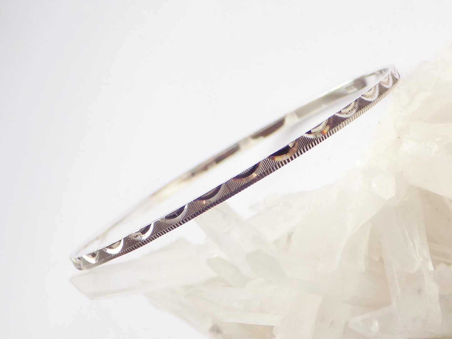 Silver Engraved Bangle