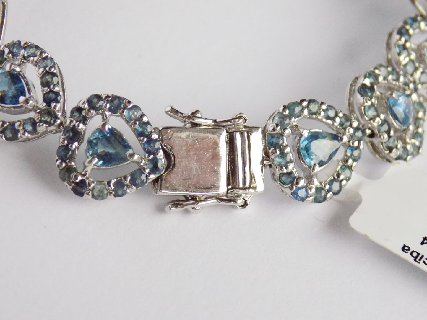 Silver Bracelet with Blue Sapphires - AnArt