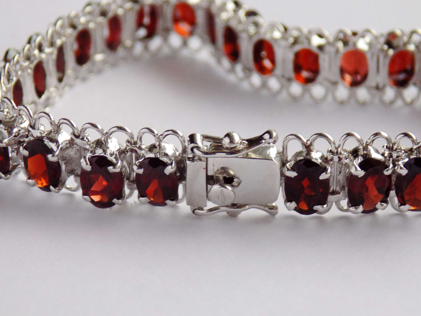Silver Bracelet with Garnets - AnArt