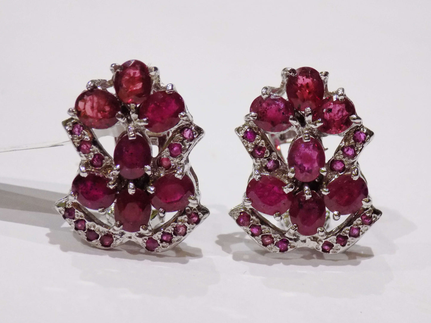 Серебряные серьги с Рубинами