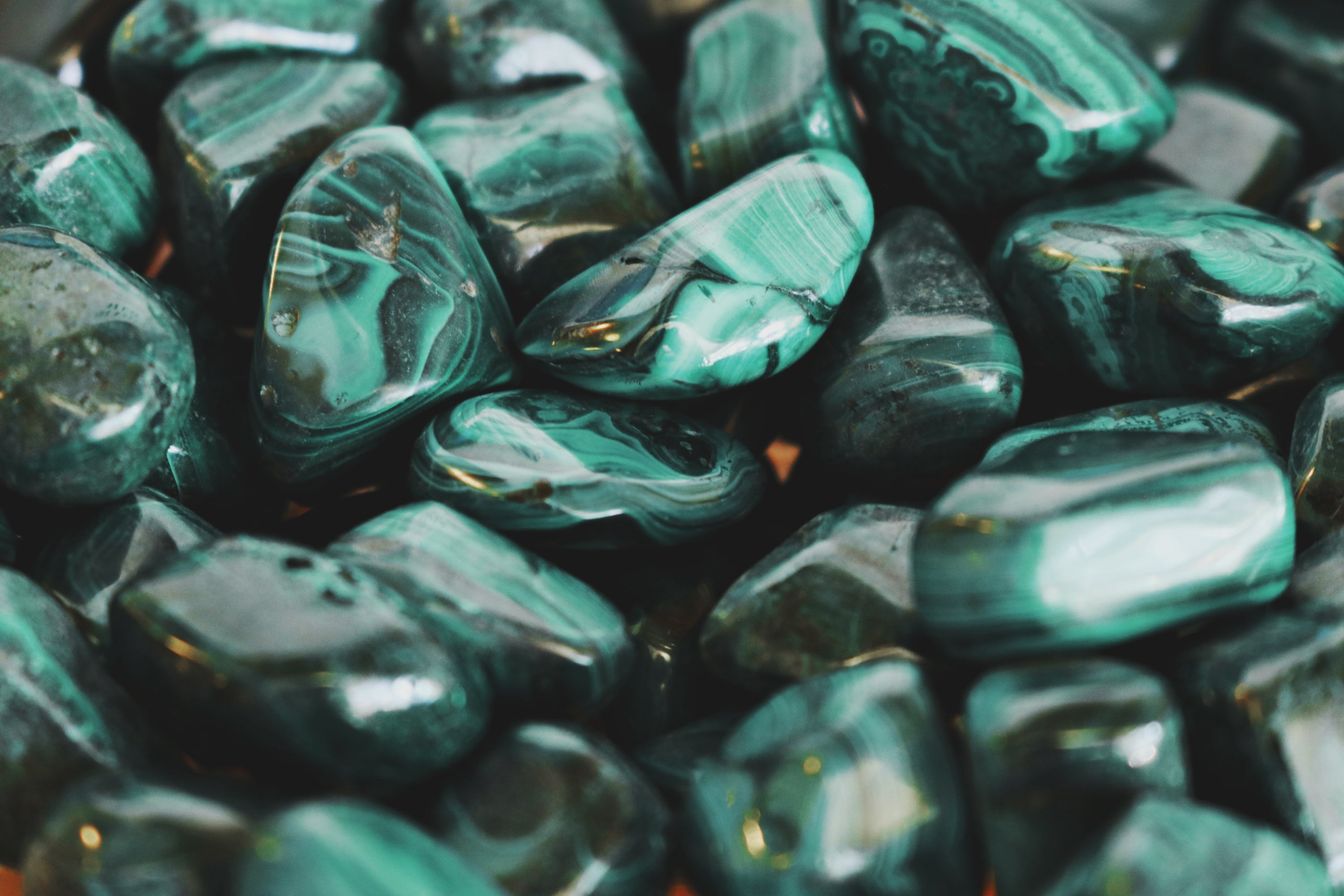 Tea Green Rocks Dark Green Gemstone